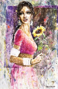 Moazzam Ali, Flower & Flower Series , 42 x 30 Inch, Watercolor on Paper, Figurative Painting, AC-MOZ-131